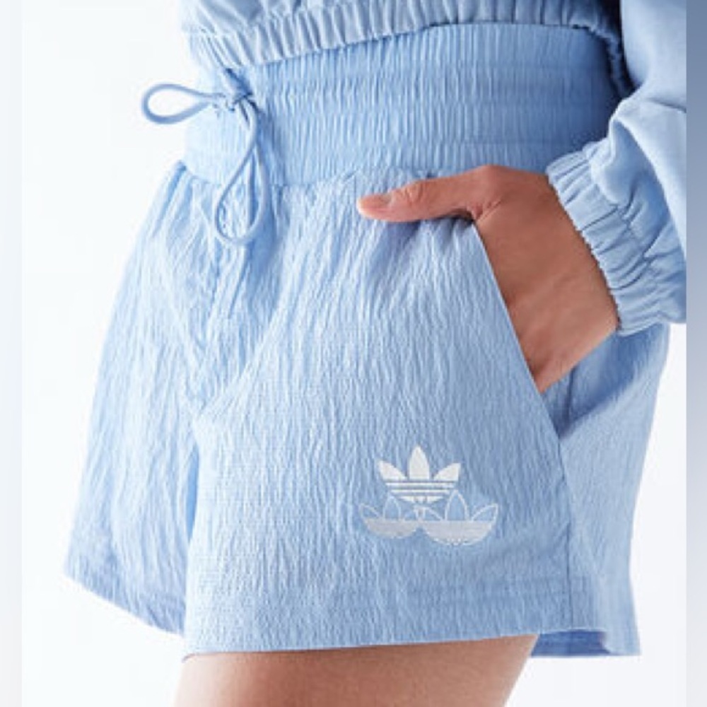Adidas active Light Blue Disrupted Shorts workout casual gym - Picture 1 of 9